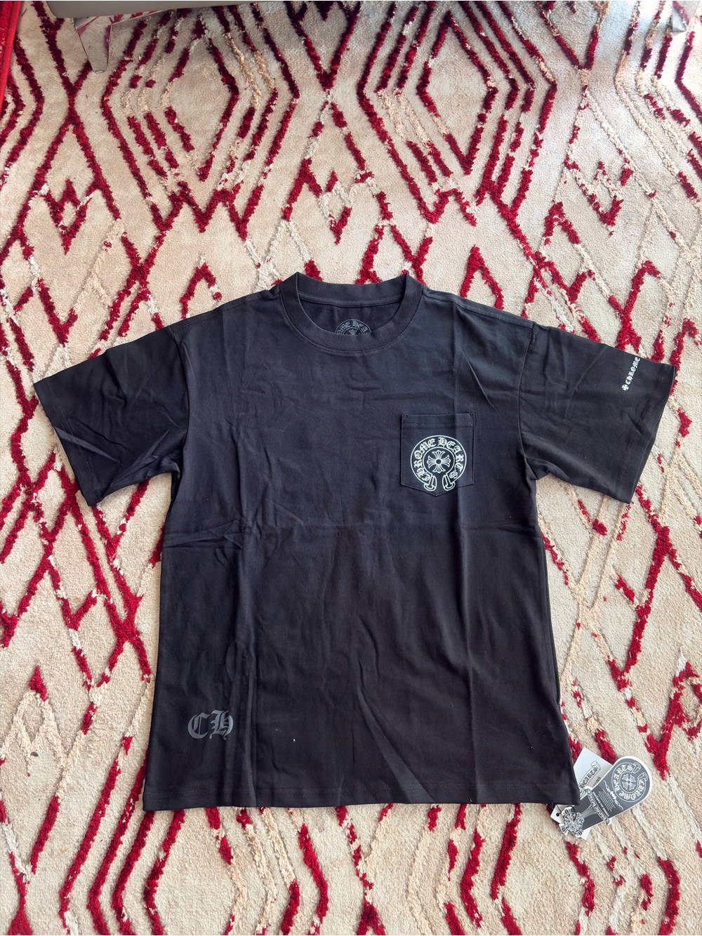 Chrome Hearts Horse Shoes Logo Pocket T-shirt - Picture 2 of 5